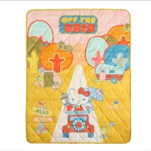Hello Kitty Waterproof Quilted Camping Throw Blanket